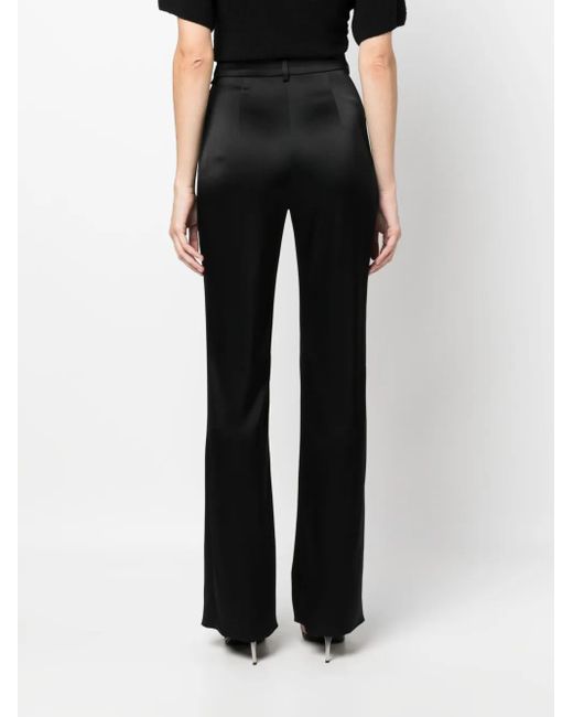 Pantalon En Satin À Taille Haute Nanushka en coloris Black