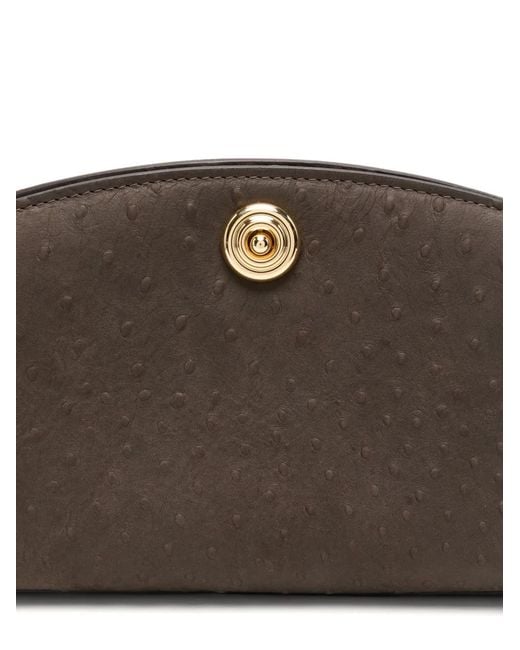 Liffner Brown Pushlock Clutch