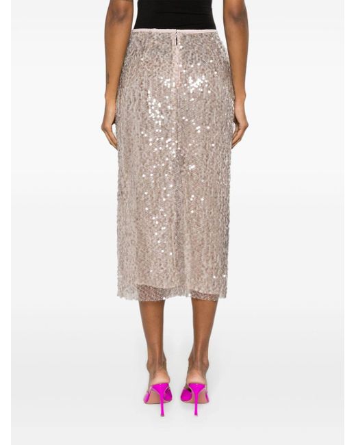 MSGM Natural Sequin Skirt Clothing