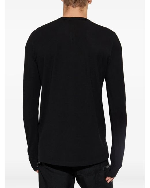 Rick Owens Black Crew-Neck Long-Sleeve T-Shirt for men