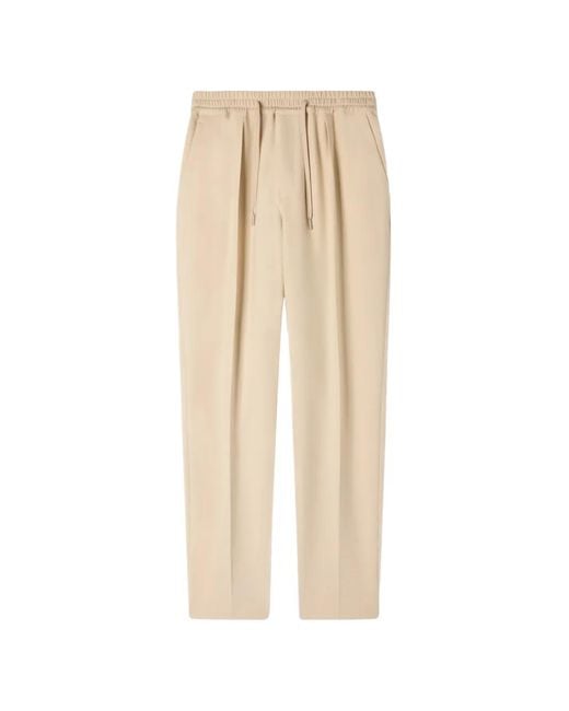 Sandro Natural Elasticated Straight-Leg Trousers for men
