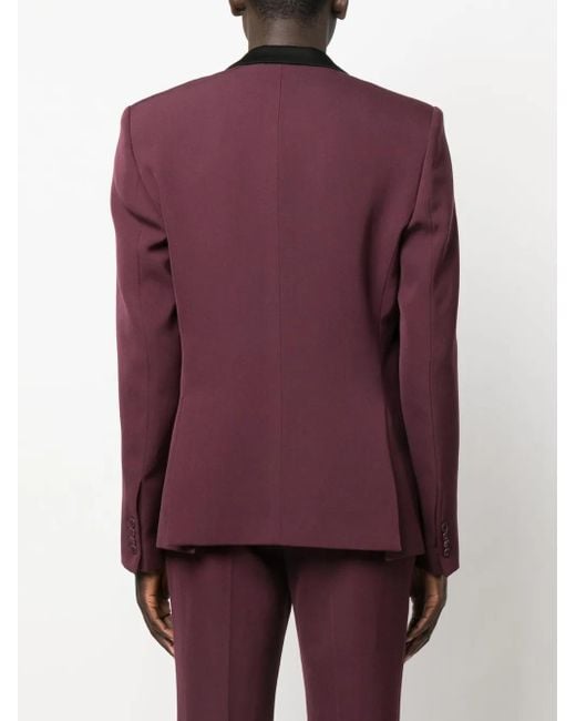 Moschino Red Single-Breasted Blazer for men