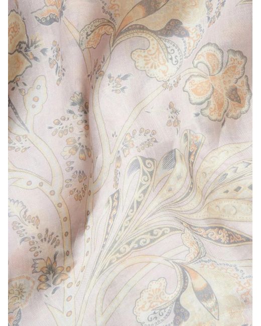 Etro White Short-sleeved Coat With Floral Print for men
