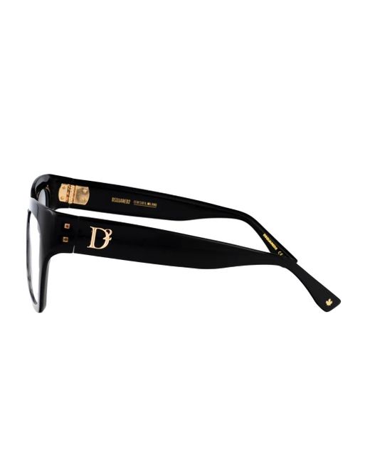 DSquared² Black Brille Mit Eckigem Gestell
