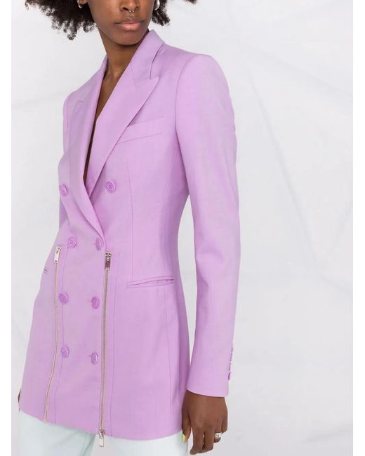 Stella McCartney Purple Double-Breasted Blazer