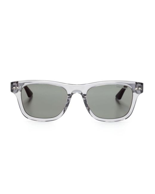 Montblanc Eckige Sonnenbrille mit Logo-Schild in Gray für Herren