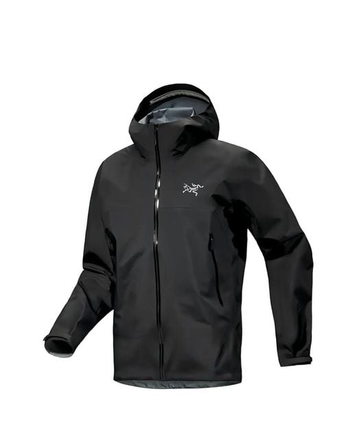 Arc'teryx Black Beta Hooded Windbreakers Jacket for men