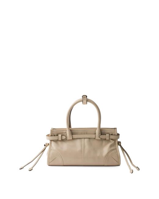 Prada Natural Bonnie Leather Mini Handbag