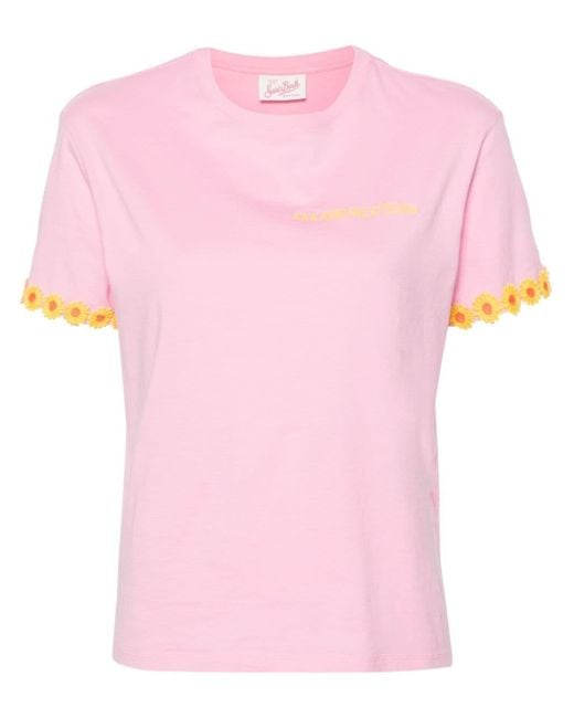 Mc2 Saint Barth Pink Emilie Cotton T-shirt