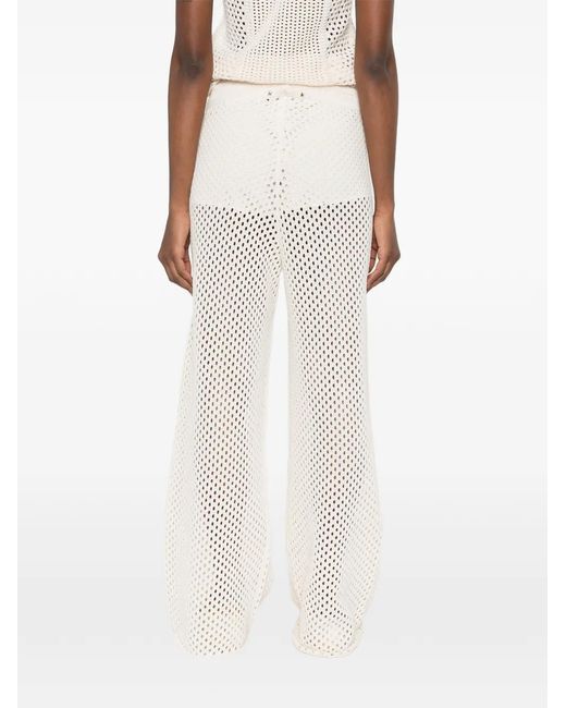 Golden Goose Deluxe Brand White Pantalon En Crochet