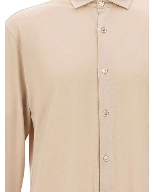 Eleventy White Chemise À Col Boutonné for men