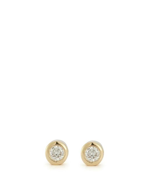 Mateo Metallic Diamond Stud Earrings