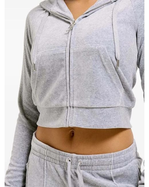Juicy Couture Blue Logo-Detail Hoodie