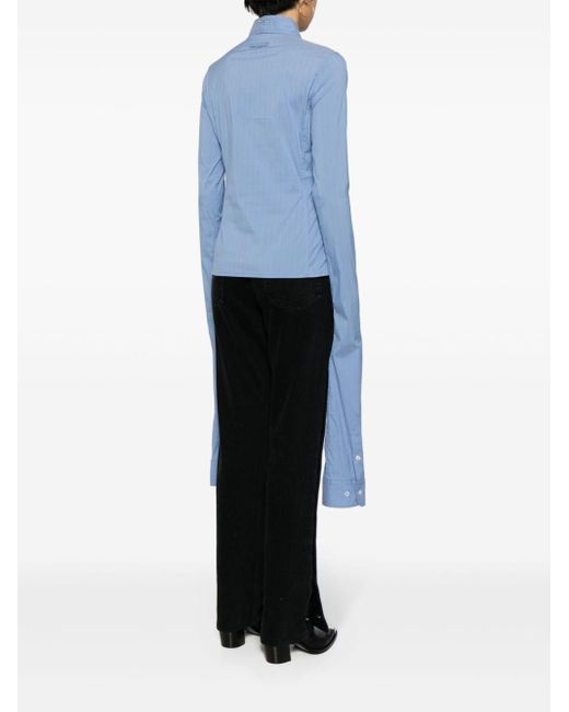 Jean Paul Gaultier Blue Gestreiftes Hemd