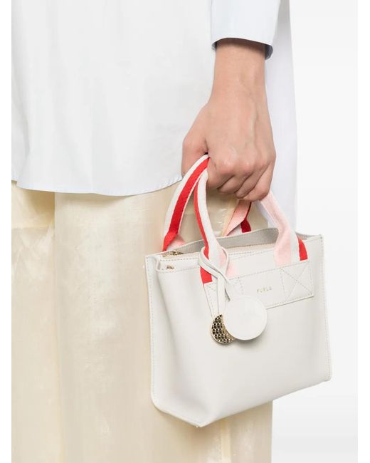 Furla White Divide Mini Bag