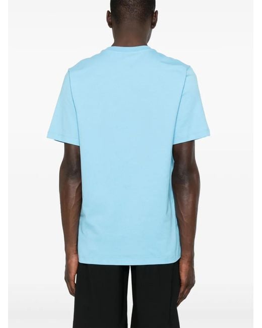 MSGM Blue T-shirt Logo for men