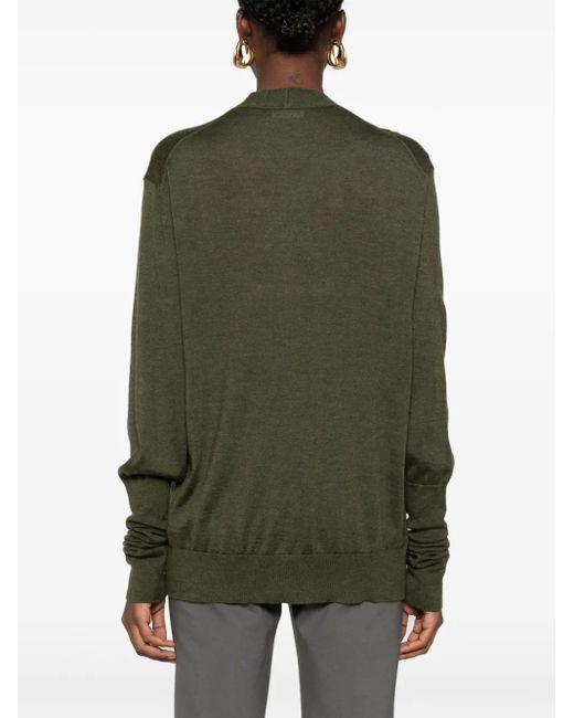 Fabiana Filippi Green V-Neck Cardigan