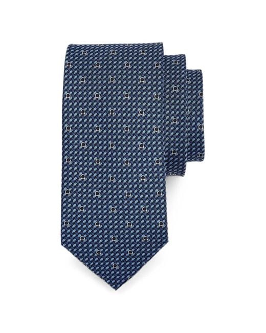 Ferragamo Blue Patterned Tie for men