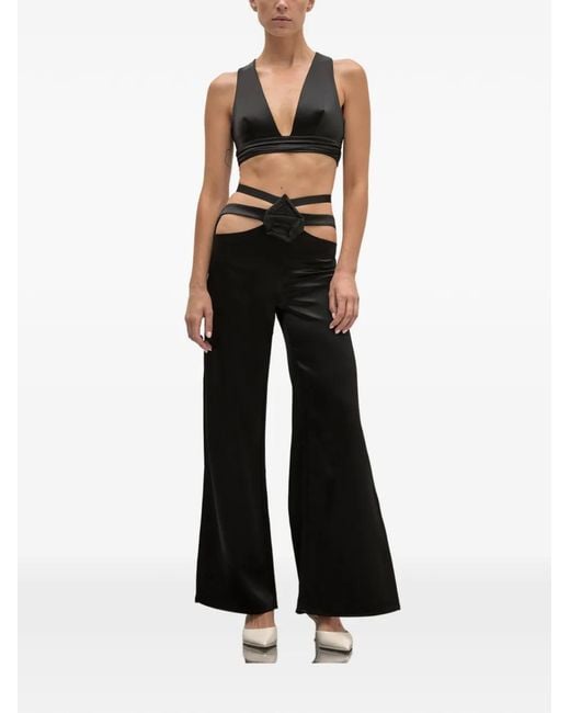 Violante Nessi Black Adele Bow Button Top