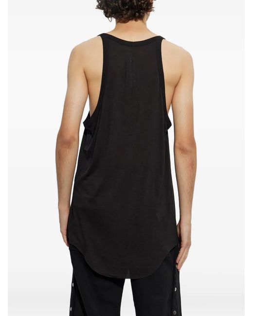Rick Owens Black Pony T Ribbed-Trim T-Shirt for men