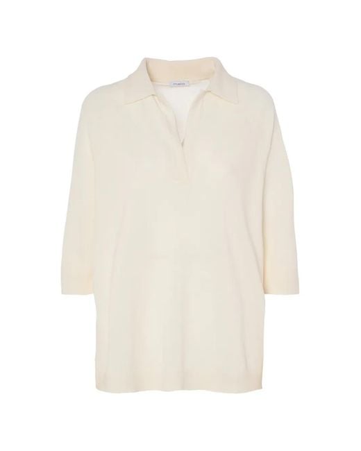 Malo White Wingtip-Collar Blouse