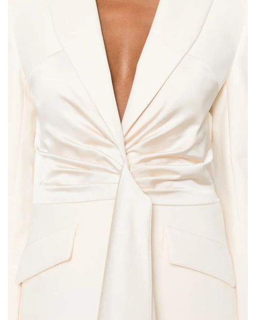 Patrizia Pepe White Draping Blazer
