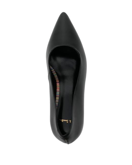 Paul Smith Black Leather Pointed-Toe Pumps