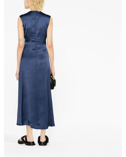 Loulou de Saison Blue Copan Cut-Out Satin Dress
