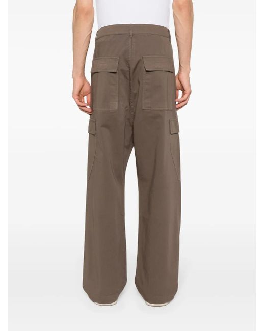 Rick Owens Brown Mid-Rise Cargo Trousers for men