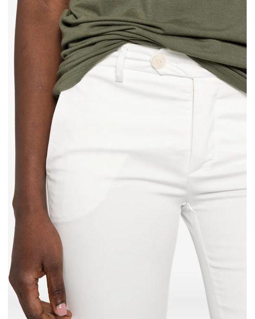 Bonheur White Capri Cropped Trousers
