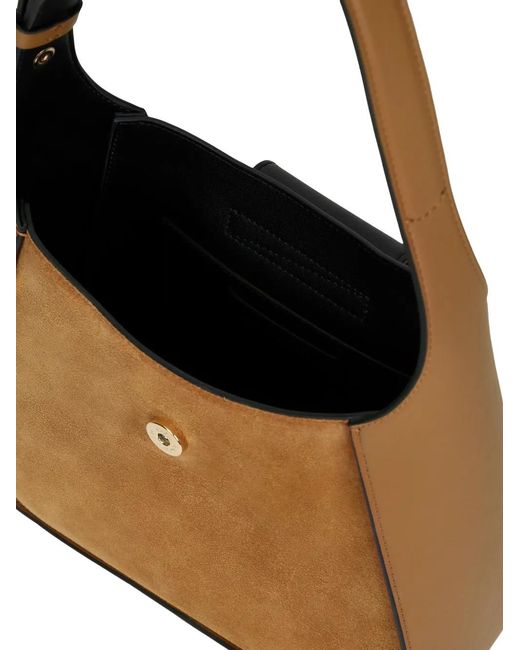 Karl Lagerfeld White K/Signature Suede Shoulder Bag