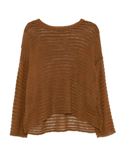 Top con cuello redondo Eileen Fisher de color Brown