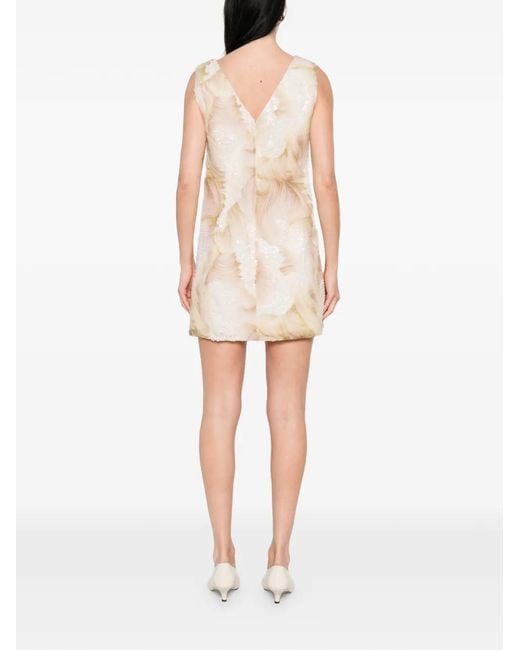 Robe Courte À Sequins DE SANTIS en coloris White