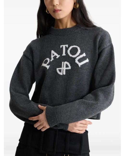 Jersey con logo en intarsia Patou de color Black