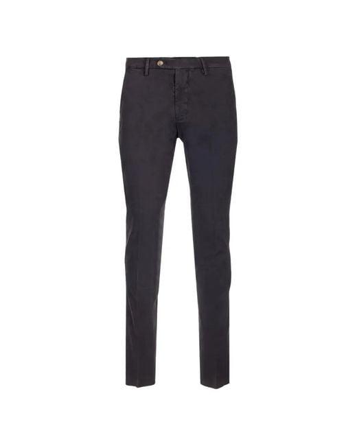 Al Duca D'aosta Blue Slim-Fit Cotton Trousers for men