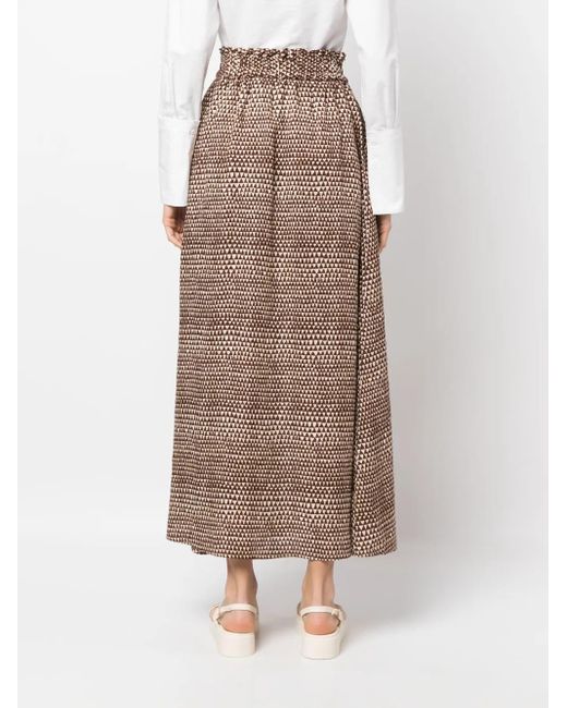 Chemise En Lin À Imprimé Graphique Massimo Alba en coloris Brown