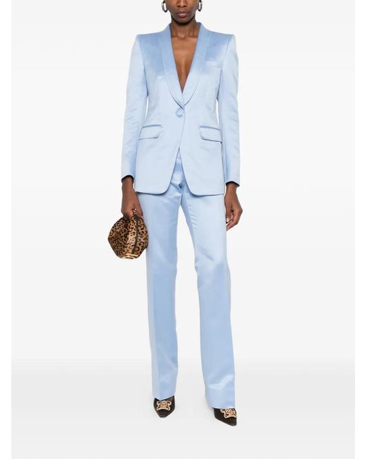 Tom Ford Blue Button Blazer