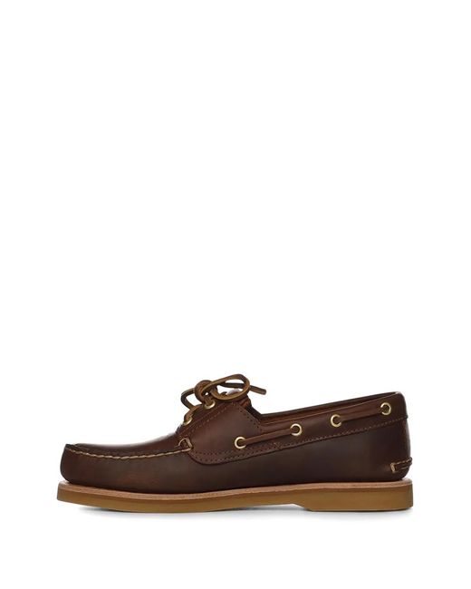 Timberland Brown Boat Shoes Leather for men