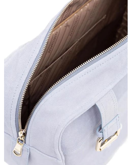 Patrizia Pepe (im)perfection Textured-logo Shoulder Bag Blue