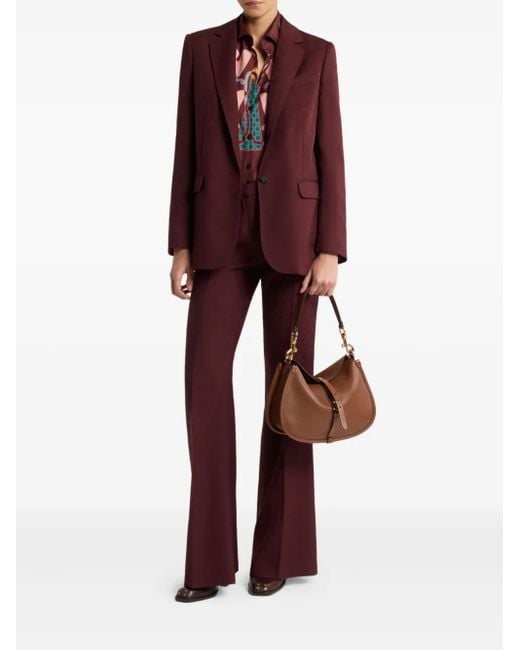Etro Purple Cool Wool Jacquard Jacket