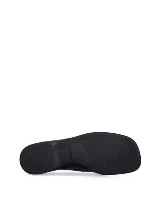 Vagabond Black Sammie Square-Toe Leather Loafers