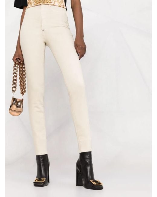 Philipp Plein Multicolor Logo Patch High-Waisted Jeggings