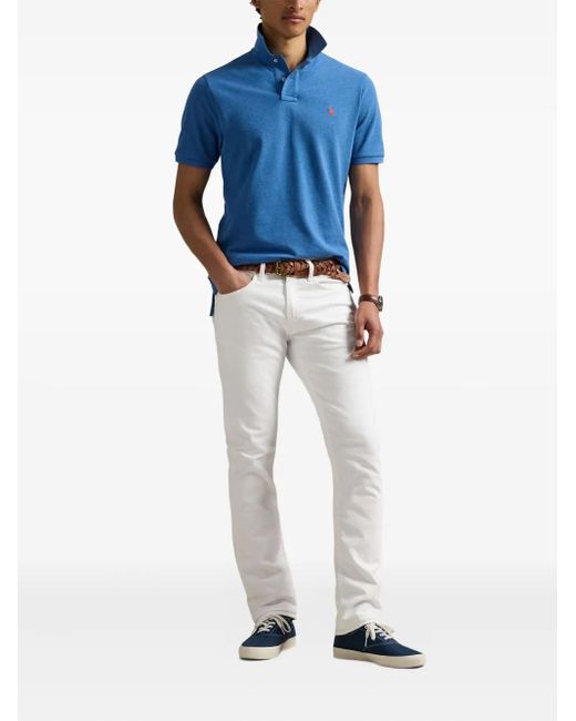 Polo Ralph Lauren Blue Logo-Embroidered Polo Shirt for men