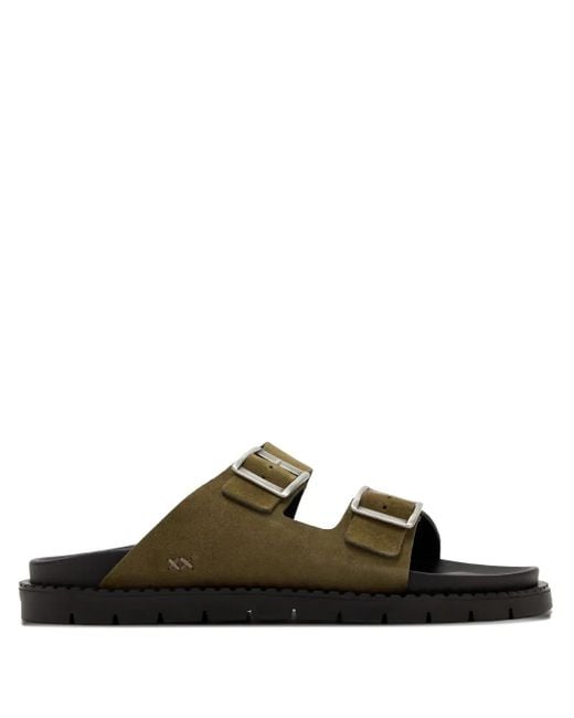 Forsa Green Curtis Buckle-Strap Slides for men