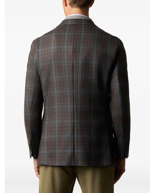 Brooks Brothers Black Checked Virgin-Wool Blazer for men