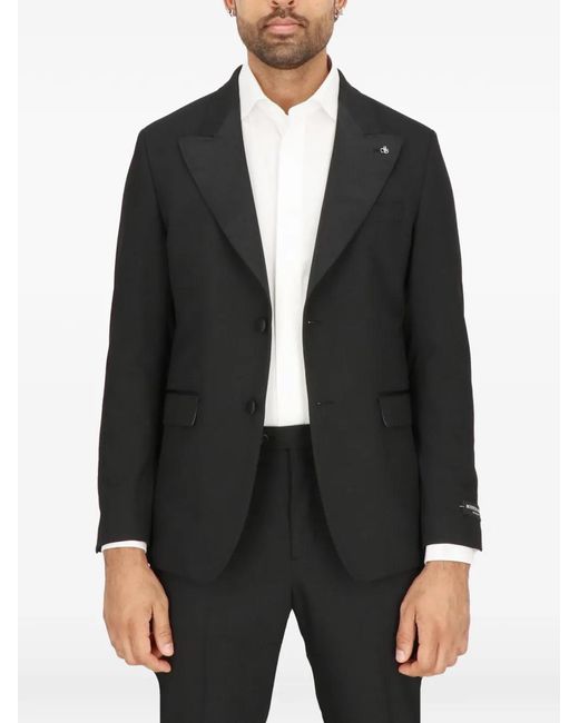 Scotch & Soda Black Single-Breasted Tuxedo for men