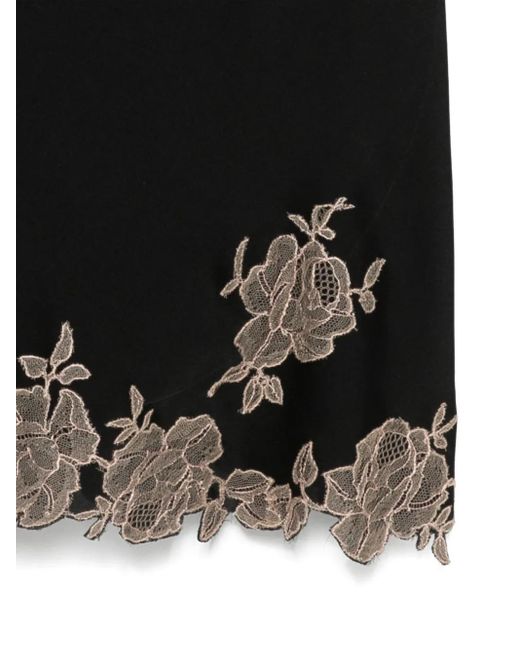 Carine Gilson Black Silk Nightdress