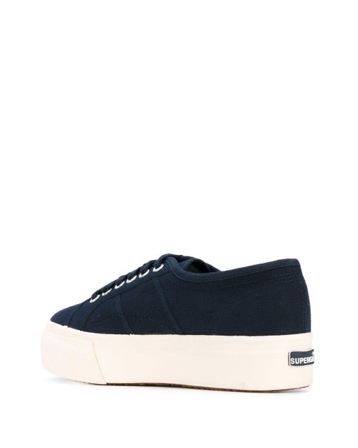 superga platform blu