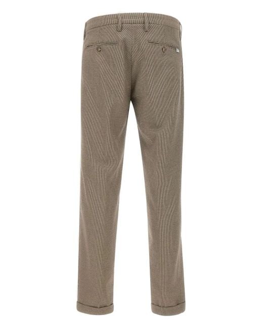 Re-hash Gray Houndstooth Cuffed-Hem Trousers for men
