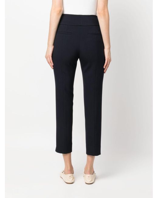 Peserico Blue Cropped Tailored Trousers